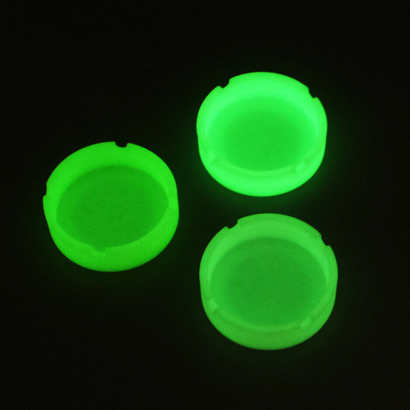 Weed Vaping Accessories - Creatieve Ronde Lichtgevende Siliconen Zachte Asbak