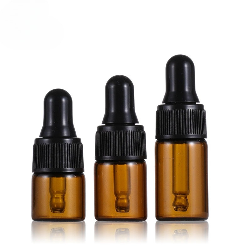 Juice Bottle Dropper - 100 Stuks Mini Amber Glazen Druppelflesjes