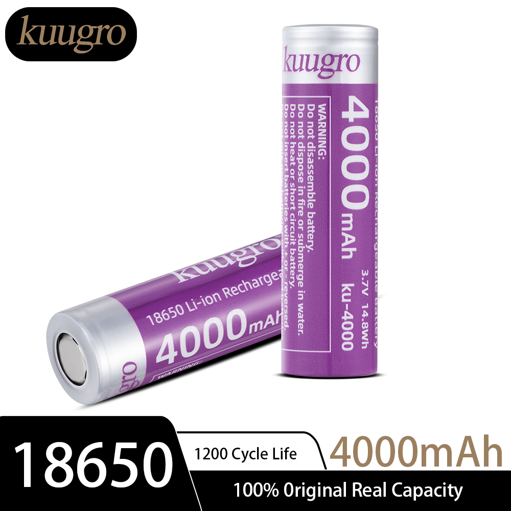 Kuugro Ku-4000 18650 oplaadbar - Vape Battery 18650 recensie en prijs