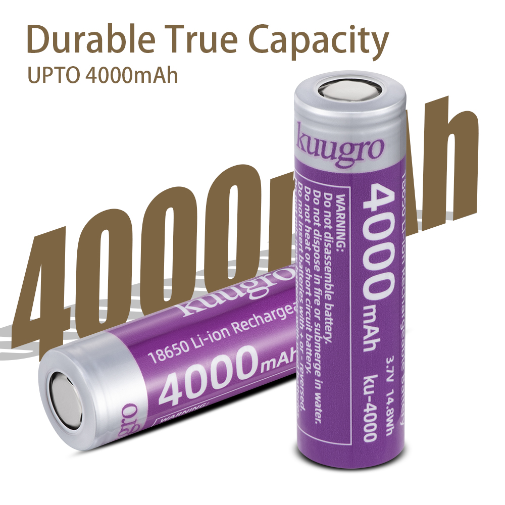 Kuugro Ku-4000 18650 oplaadbar - Vape Battery 18650 recensie en prijs