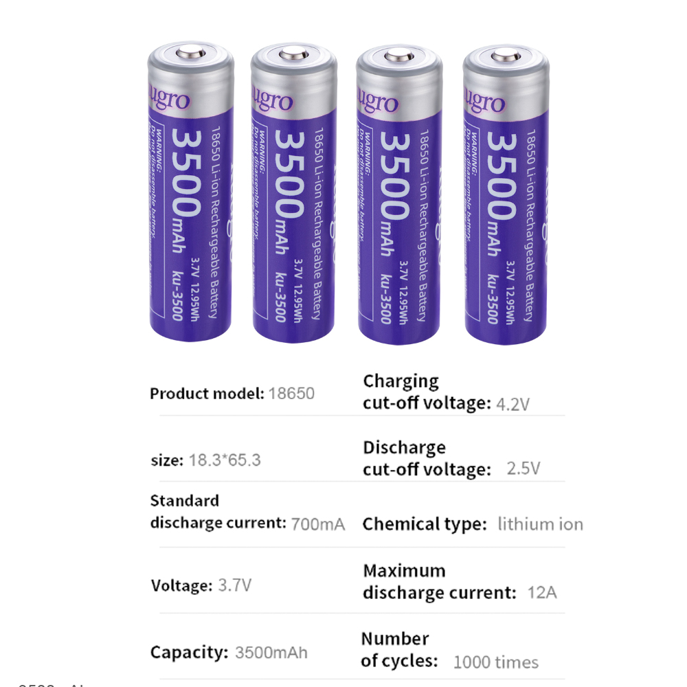 Kuugro Ku-3500 18650 Batterij  - Vape Battery 18650 recensie en prijs